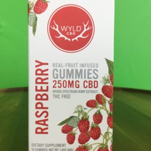 Raspberry Wyld CBD Broad Spectrum Gummies 250mg