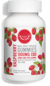 Raspberry Wyld CBD Broad Spectrum Gummies 1000mg- THC Free