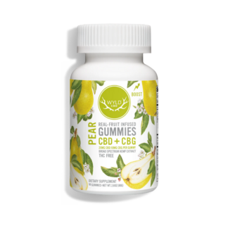 WYLD Pear 200mg CBD:CBG Gummies (10 Count)