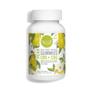 WYLD Pear 800mg CBD:CBG Gummies (40 Count)