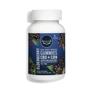 WYLD Elderberry 800mg Gummies CBD+CBN THC-Free (40 Count)